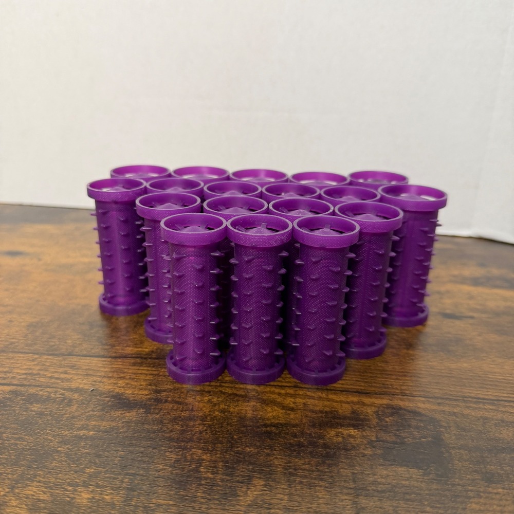 Remington Hot Rollers Hair Curlers Purple 18pc Spiked Grip H-1080N Replacement